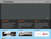 Tablet Screenshot of certsure.com